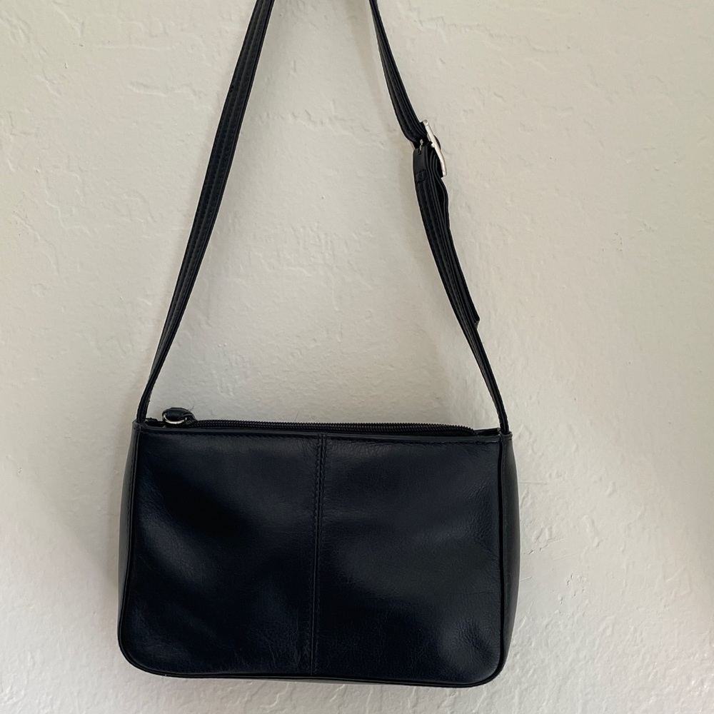 Vintage Black/Midnight Leather Shoulder Bag